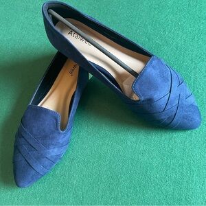 Brand new. Ataiwee blue suede flats! 8W